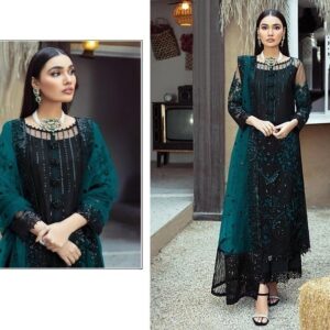 রেডিমেড জর্জেট এমব্রয়ডারি থ্রী পিস