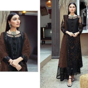 রেডিমেড জর্জেট এমব্রয়ডারি থ্রী পিস